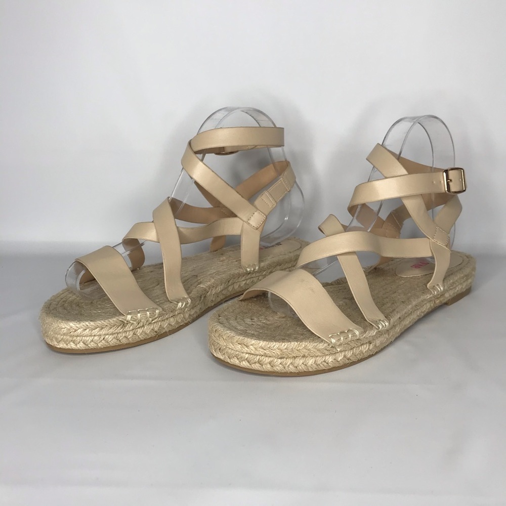 JustFab Laston Espadrille Flat Women's 8 Boho‎ Strap Ankle Sandal - Picture 9 of 16